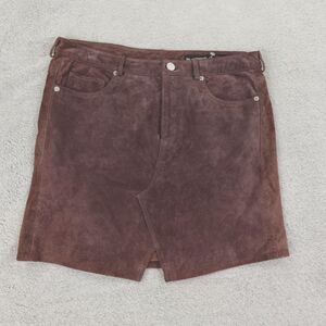 Blank NYC Suede Skirt‎ Womens 30 Brown Mini Leather Boho Festival Indie Western